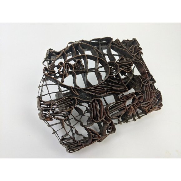 Vintage Copper Tjap Batik Fish Stamp Indonesia Used For Dying Cloth with Wax